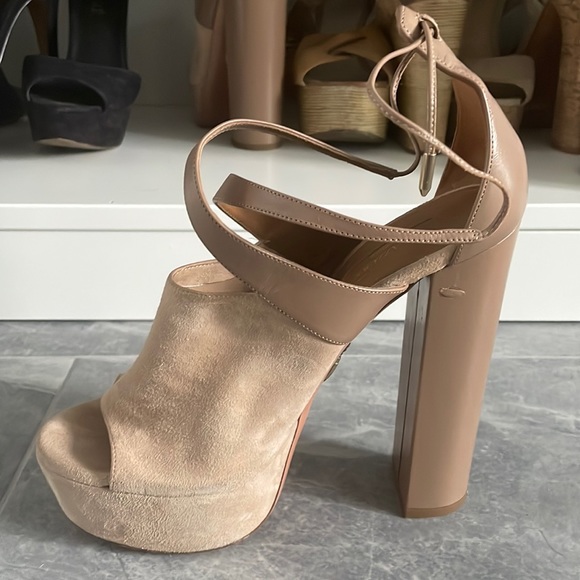 Suede Platform Sandals. - Picture 2 of 8